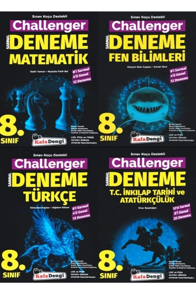 Kafa Dengi Yayınları Kafa Dengi 8.sınıf Challanger Deneme Seti Türkçe Matematik Fen Bilimleri Inkılap Tarihi 4 Kitap ürün görseli 1