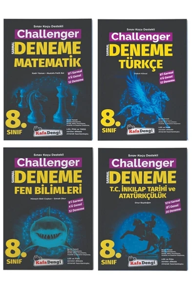 Kafa Dengi Yayınları Kafadengi Yayınları 8. Sınıf Matematik + Türkçe + Fen Bilimleri + Inkılap Tarihi Challenger Deneme ürün görseli 1