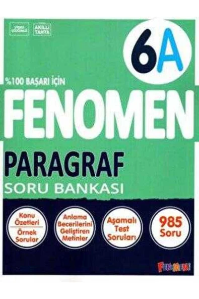 Gama Yayınları GAMA FENOMEN 6.SINIF  PARAGRAF (A) SORU BANKASI