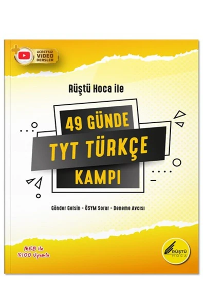 REHBER MATEMATİK YAYINLARI 49 Günde TYT Türkçe Video Kamp Kitabı ve  Ders Notları - Rehber Matematik - Resim 3