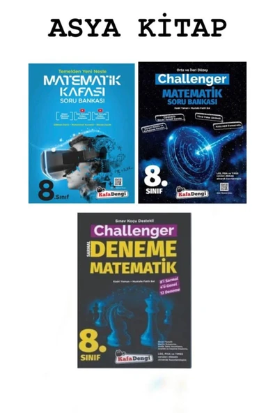Kafa Dengi Yayınları 8.Sınıf Kafa Dengi Yayınları Matematik Kafası + Challenger Matematik+ Challenger Matematik Deneme Se ürün görseli 1