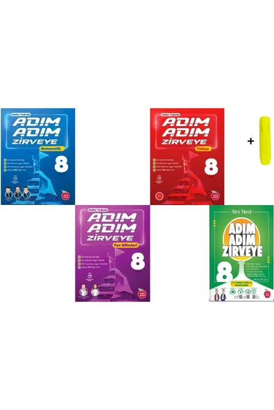 Newton Yayınları Newton 8. Sınıf Matematik Fen Türkçe İnkılap Adım Adım Zirveye Soru Bankası Yeni ürün görseli 1
