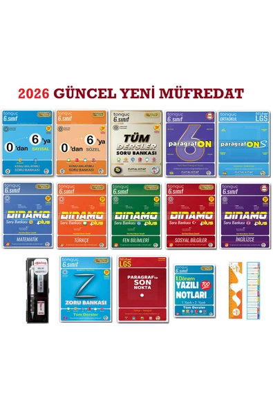 Tonguç Yayınları 6. Sınıf Tüm Dersler Şampiyon Büyük Seti Plus + 3'Lü Kırtasiye Seti + Sezgistore Ayraç-Cetvel ürün görseli 1