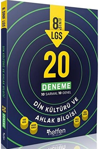 Netfen Yayınları 8. Sınıf LGS Din Kültürü ve Ahlak Bilgisi 20 Deneme / Kolektif / Netfen Yayınları / 9786057666345