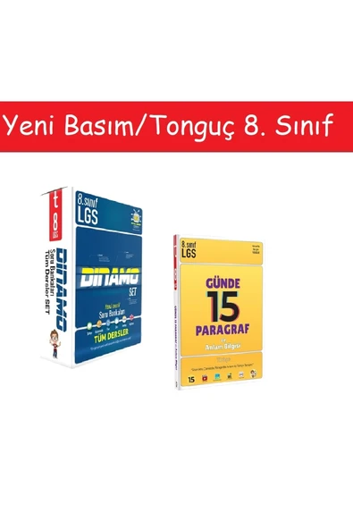 Tonguç Yayınları Tonguç 8. Sınıf Dinamo Tüm Dersler Soru Bankası Set & Lgs Günde 15 Paragraf Ve Anlam Bilgisi ürün görseli 1