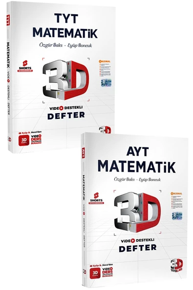 3D Yayınları Tyt Matematik Video Destekli Defter - Ayt Matematik Video Destekli Defter - Ikili Set ürün görseli 1