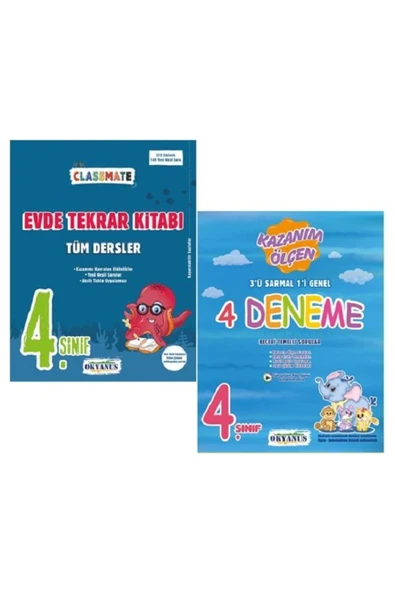 Okyanus Yayınları Okyanus Yayıncılık 4. Sınıf Classmate Tüm Dersler Evde Tekrar Kitabı + Paket Deneme ürün görseli 1