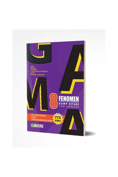 Gama Yayınları Gama 8. Sınıf Fenomen Tüm Dersler Kamp Kitabı ürün görseli 1