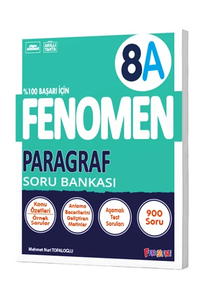 Fenomen Yayıncılık 8. Sınıf 8 Paragraf A Soru Bankası ve 8 Paragraf B Soru Bankası İle Son 5 Yıl Çıkmış Sorular+Kalem - Resim 3