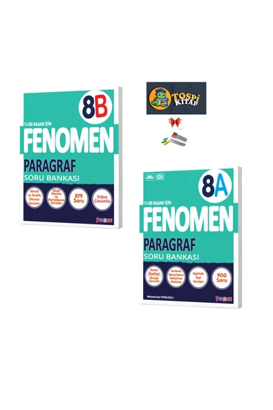 Fenomen Yayıncılık FENOMEN YAYINCILIK 8.SINIF A + B SERİSİ PARAGRAF  SORU BANKASI