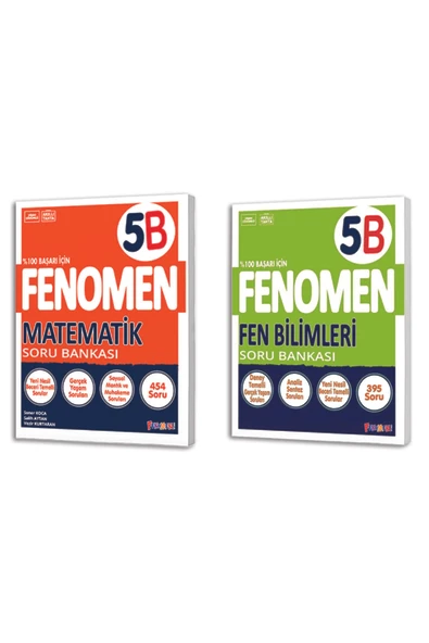 fenomen 5. Sınıf FENOMEN Matematik B Fen Bilimleri B Soru Bankası Seti ürün görseli 1