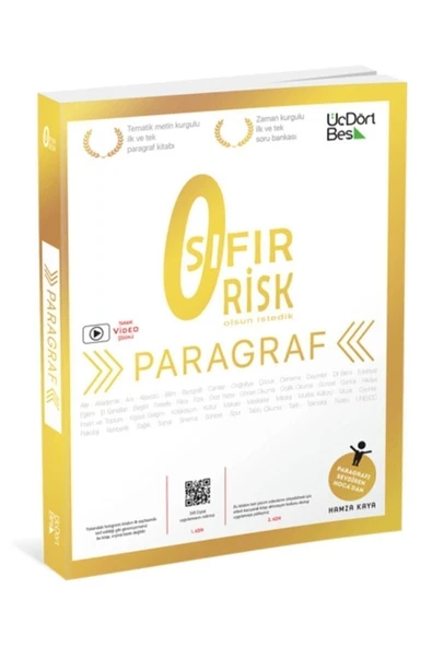 Üç Dört Beş Yayıncılık 345 Paragraf Sıfır Risk ürün görseli 1