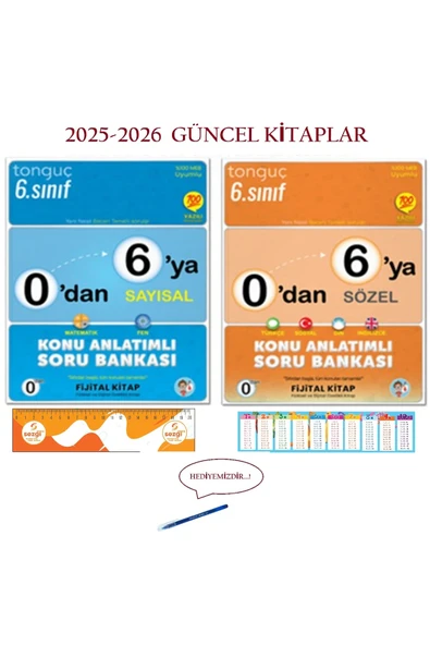 Tonguç Yayınları 0'dan 6'ya Konu Anlatımlı Soru Bankası Seti ve Pat-Pro Matematik Soru Bankası Kitabı Hediye ürün görseli 1