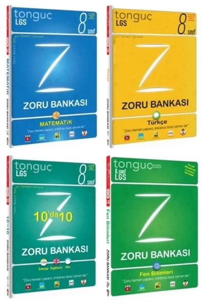 Tonguç Yayınları 8. Sınıf Soru Bankası 4 Kitaplık Set ürün görseli 1