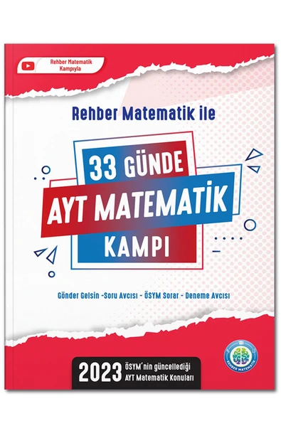 REHBER MATEMATİK YAYINLARI Rehber Matematik 2023 Ayt / 33 Günde Ayt Matematik Kamp Kitabı ürün görseli 1