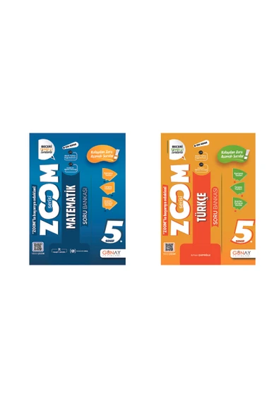 Günay Yayınları 5.Sınıf Zoom Türkçe ve Matematik Soru Bankası Seti Gün&Ay Yayınları ürün görseli 1