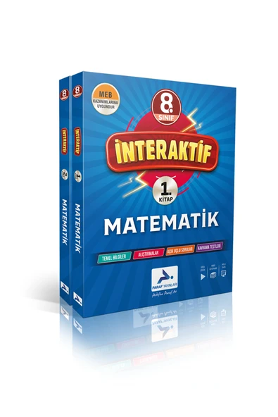 paraf yayınları Paraf 8.Sınıf İnteraktif Matematik Çalışma Kitabı ürün görseli 1