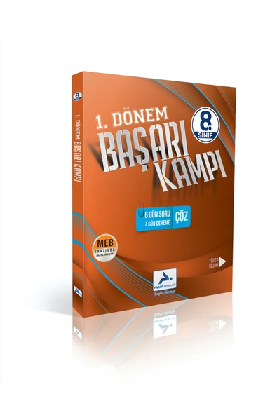 paraf yayınları Paraf Yayınları 8. Sınıf Gün Gün 1. Dönem Tekrar Kampı+ Haftalık Planlama Defteri Hediye - Resim 2