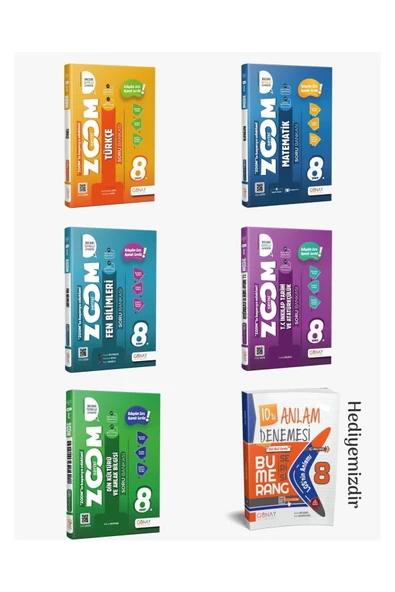 Günay Yayınları 8. Sınıf Lgs Zoom Serisi Kazandıran 5'li Soru Bankası Seti