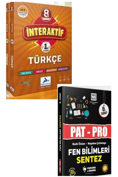 paraf yayınları PARAF 8.Sınıf İnteraktif Türkçe Etkinlik ve Pro Fen Bilimleri Soru Bankası 2025 son baskı ürün görseli 1