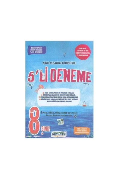 Okyanus Yayınları 8. Sınıf 5 Li Deneme ürün görseli 1