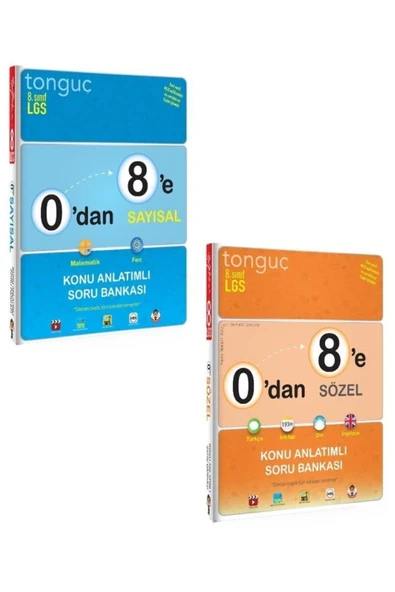 Tonguç Yayınları 8. Sınıf Lgs 0 Dan 8 E Sözel + Sayısal Seti Yeni 2021 ürün görseli 1