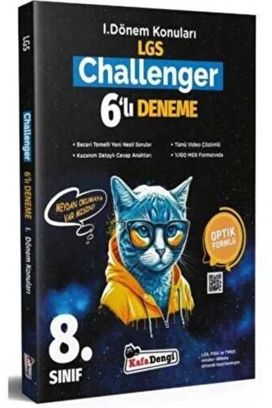 Kafa Dengi Yayınları LGS 8. Sınıf İlk Dönem Konuları Tüm Dersler 6lı Challenger Deneme ürün görseli 1