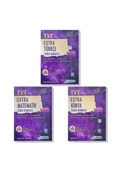 Kafa Dengi Yayınları Kafa Dengi 2023 Tyt Türkçe Matematik Kimya Extra Soru Bankası Seti (3 Kitap) ürün görseli 1