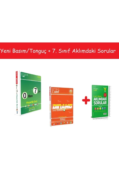 Tonguç Yayınları Tonguç 0'dan 7'ye Konu Anlatımlı Soru Bankası & 7. Sınıf Dinamo Türkçe Soru Bankası + Aklımdaki Soru ürün görseli 1