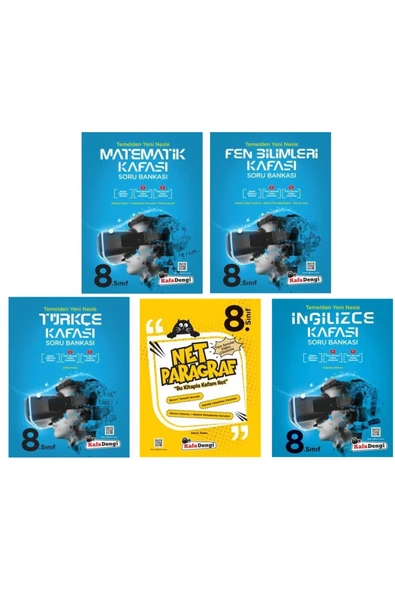 Kafa Dengi Yayınları Kafadengi 8. Sınıf Lgs Matematik + Türkçe + Fen + Paragraf + Inkılap Kafası Soru Seti 5 Kitap 2023