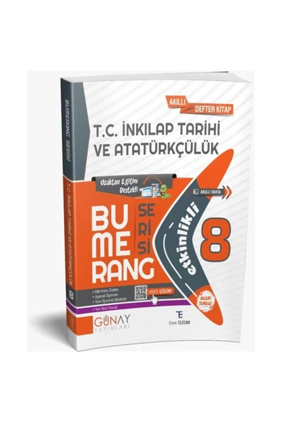 Günay Yayınları 8.sınıf Bumerang Etkinlikli T.c Inkılap Tarihi Ve Atatürkçülük Akıllı Kitap (GÜNCEL MÜFREDAT) ürün görseli 1