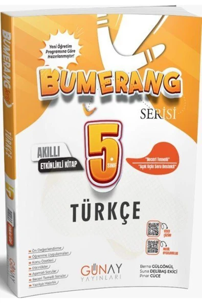 Günay Yayınları 5.Sınıf Bumerang Türkçe Etkinlikli Kitap ürün görseli 1