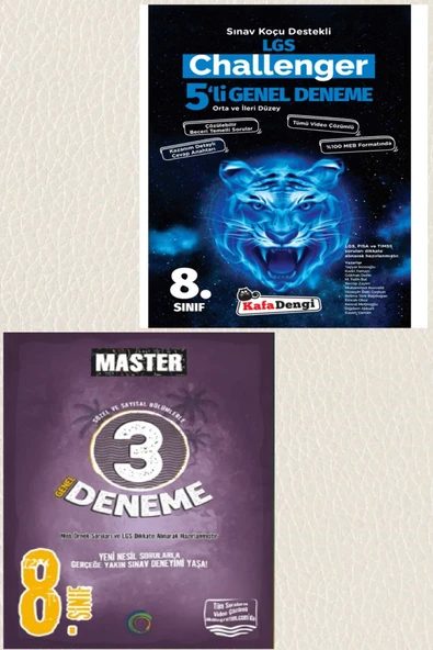 Kafa Dengi Yayınları 8. Sınıf Lgs  Challenger 5'li Genel Denemesi ve Okyanus Yayınları Master 3'lü Genel Denemesi - Resim 2