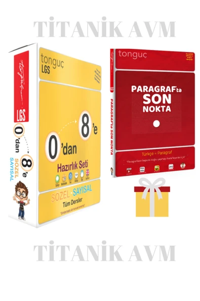 Tonguç Yayınları Tonguç Yayınları 0'dan 8'e Hazırlık Seti Ve Tonguç Yayınları Paragrafta Son Nokta Lgs 2'li Set ürün görseli 1