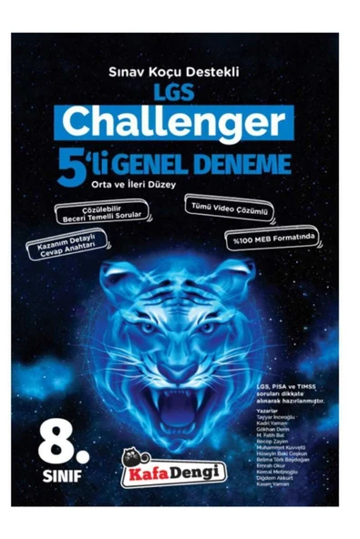 Kafa Dengi Yayınları Kafa Dengi 8. Sınıf Lgs Challenger 5 Li Genel Deneme Kafa Dengi Yayınları ürün görseli 1