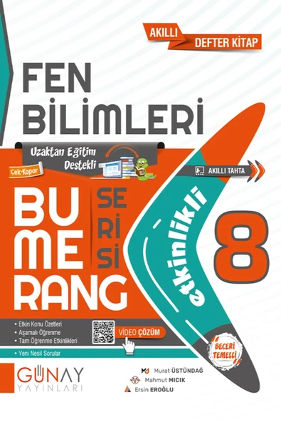 Günay Yayınları 8. Sınıf Bumerang Serisi Fen + İnkılap +Matematik + Türkçe Konu Anlatımlı ve Etkinlikli Soru Bankası - Resim 2