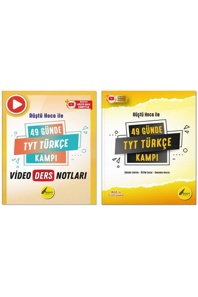 REHBER MATEMATİK YAYINLARI 49 Günde TYT Türkçe Video Kamp Kitabı ve  Ders Notları - Rehber Matematik ürün görseli 1