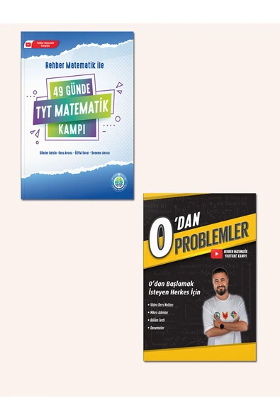 REHBER MATEMATİK YAYINLARI 49 Günde TYT Matematik ve 0'Dan Problemler 2 Kitap Set ürün görseli 1