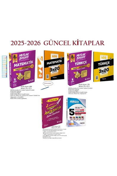 Muba Yayınları MB 8.Sınıf Matematik-Türkçe Fasikül+Soru Bankası 2025-2026 ve 2 Aşamada Matematik Soru Bankası+Tüken ürün görseli 1