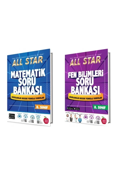 Newton Yayınları 8.Sınıf All Star Matematik Soru Bankası + All Star Fen Bilimleri Soru Bankası (2 Kitap) ürün görseli 1