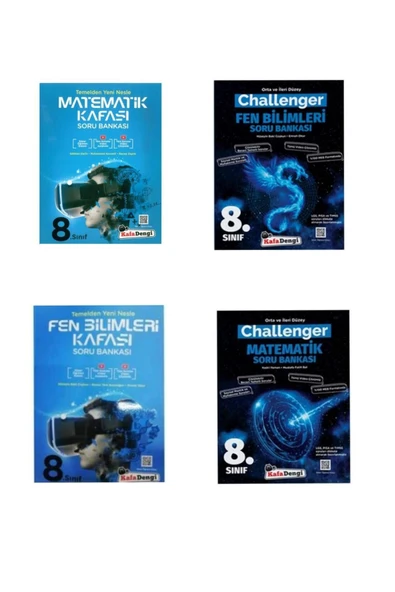 Kafa Dengi Yayınları Kafa Dengi 8. Sınıf Lgs Fen Matematik Soru Bankası Ve Challenger Soru Bankaları 2023(4 Kitap) ürün görseli 1