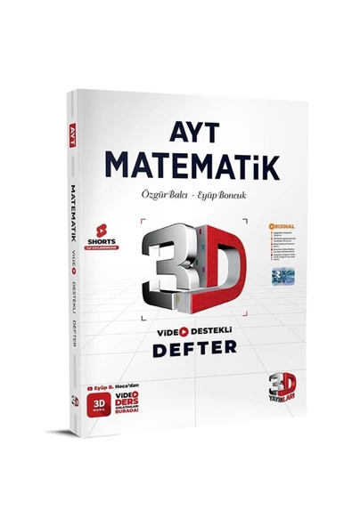 3D Yayınları 3d Ayt Matematik Defter Video Destekli ürün görseli 1