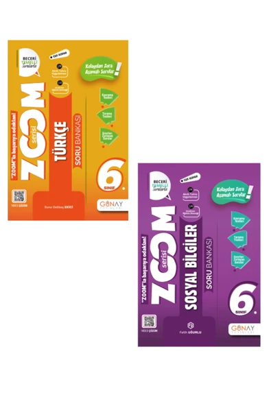 Gün&Ay Yayınları Günay Yayınları 6. Sınıf Zoom Soru Bankası Türkçe+Sosyal Bilgiler Seti ürün görseli 1