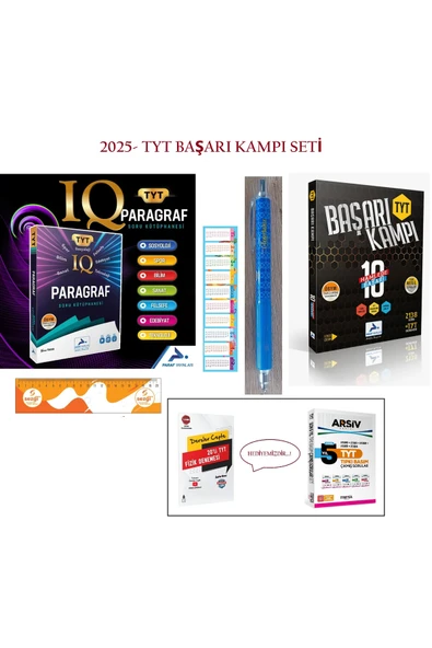 paraf yayınları Yks Tyt Iq Paragraf Soru Kütüphanesi+Tyt Başarı Kampı 10 Hamlede Deneme+Fizik Denemesi+Çıkmış Soru ürün görseli 1