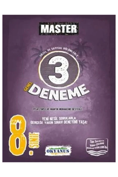 Okyanus Yayınları 8.sınıf Master 3 Deneme Okyanus ürün görseli 1