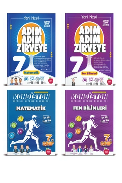 Newton Yayınları 7.sınıf Matematik, Fen Bilimleri Adım Adım Soru Bankası Kondisyon Deneme Seti Hediyeli ürün görseli 1