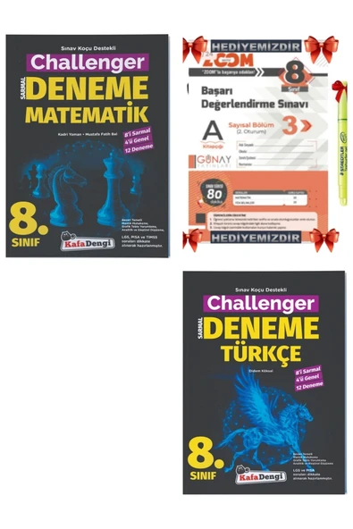 Kafa Dengi Yayınları Lgs 8. Sınıf Challenger Matematik Türkçe Deneme Set ürün görseli 1