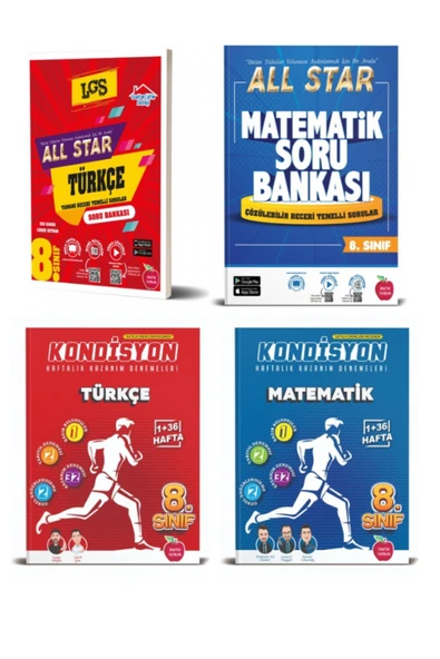 Newton Yayınları 8.sınıf Türkçe, Matematik All Star Soru Bankası Kondisyon Deneme Seti Hediyeli