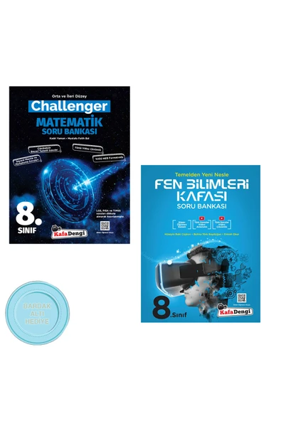 Kafa Dengi Yayınları 8. Sınıf Challenger Matematik Soru Bankası ve Kafadengi 8. Sınıf Fen Bilimleri Kafası ürün görseli 1