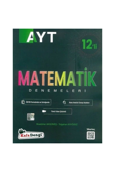 Kafa Dengi Yayınları Kafadengi Ayt Matematik 12 Li Branş Denemesi 2023 ürün görseli 1